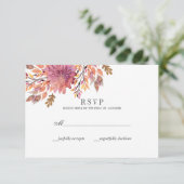 Herbsttraum | Klassische Hochzeit-UAWG RSVP Karte (Stehend Vorderseite)