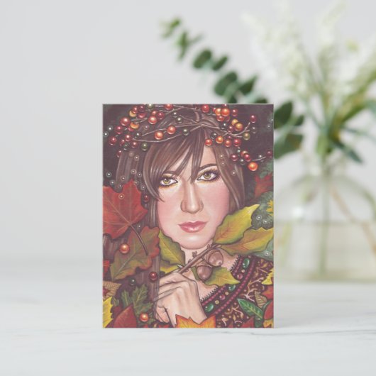 Herbsttraum Postkarte (Stehend Vorderseite)