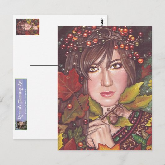 Herbsttraum Postkarte (Vorne/Hinten)