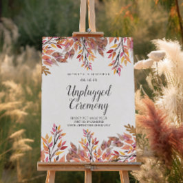 Herbsttraum | Unplugged Wedding Ceremony Sign Poster
