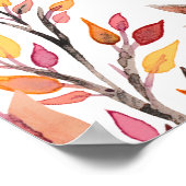 Herbsttraum | Unplugged Wedding Ceremony Sign Poster (Ecke)