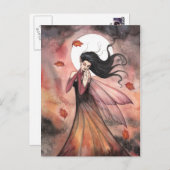 Herbstträume Gotische Fairy Fantasy Kunst Postkarte (Vorne/Hinten)