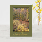 'Herbstträume' leere Grußkarte Karte (Gelbe Blume)