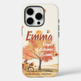 Herbstträume Mädchen – Personalisiertes Kunstposte iPhone 16 Pro Hülle