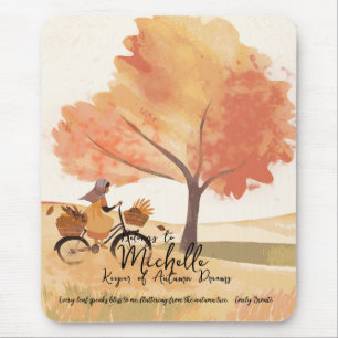 Herbstträume Personalisierte Mädchen-  Mousepad