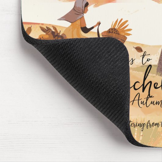 Herbstträume Personalisiertes Mädchen Mousepad (Ecke)