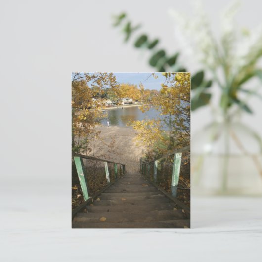 Herbsttreppe Postkarte (Stehend Vorderseite)