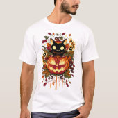 Herbsttricks - Halloween Black Cat und Pumpkin Cl T-Shirt (Vorderseite)