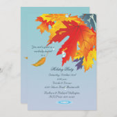 Herbsttropfen Einladung (Vorne/Hinten)