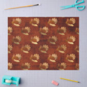 Herbsttruthühner im Braunkohlentuch Seidenpapier (Basteln)