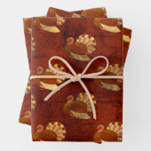 Herbsttruthühner in Burnt Orange Geschenkpapier Set (Beispiel)