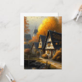 Herbsttudor-Zuhause Waterside Path Karte (Vorderseite/Rückseite Beispiel)