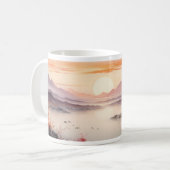 Herbsttuschmalerei mit der Sonne Kaffeetasse (Vorderseite Links)