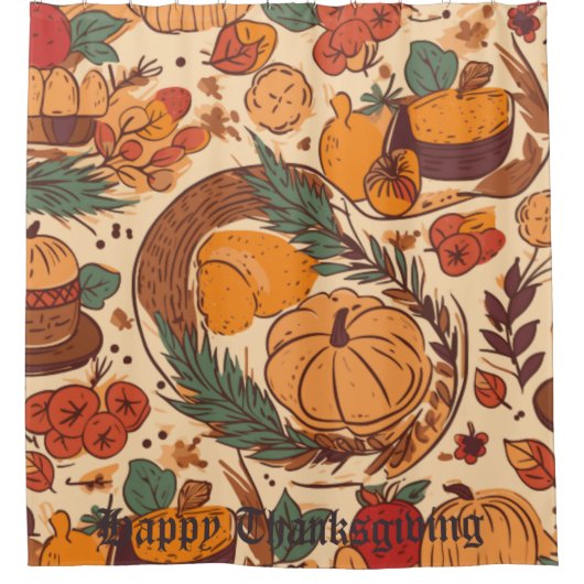 Herbstüberfluss Duschvorhang (Vorderseite)