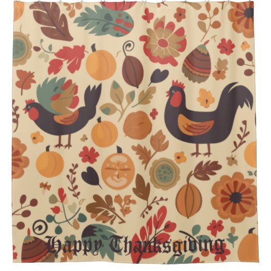 Herbstüberfluss Duschvorhang (Vorderseite)