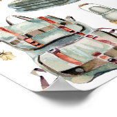 Herbstüberfluss | Rustikale Aquarellbilder Poster (Ecke)