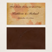 Herbstübergänge auf der Gastgeschenk Hochzeit für (Vorne & Hinten)