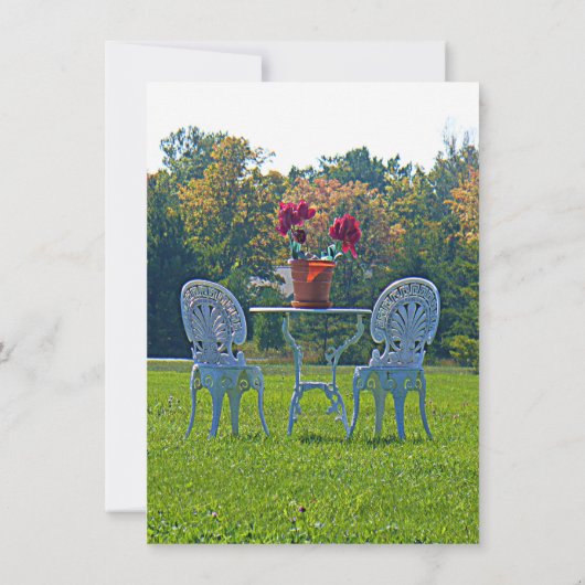 Herbstübergänge Wiese Liebe Probe Abendessen Inv Einladung (Rückseite)