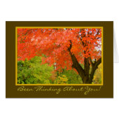 Herbstüberhang/Denken/Grußkarte (Vorderseite (Horizontal))