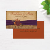 Herbstüberholt IMITATE Burlap-Gastgeschenk Hochzei (Schreibtisch)