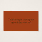 Herbstüberholt IMITATE Burlap-Gastgeschenk Hochzei (Rückseite)