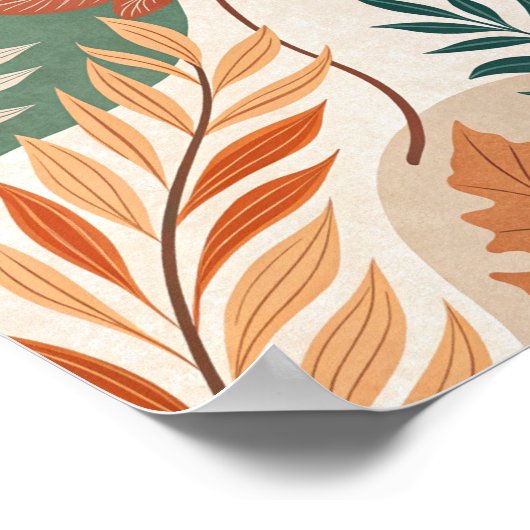 Herbstummel: Eine Abstrakte botanische Reise Poster (Ecke)