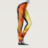 Herbstummel: Feuriger Waldweg Leggings (Rechts)
