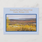 HERBSTUMN AM SCHLAFEN BEAR DUNES NATIONAL PA.POSTC POSTKARTE (Vorderseite)