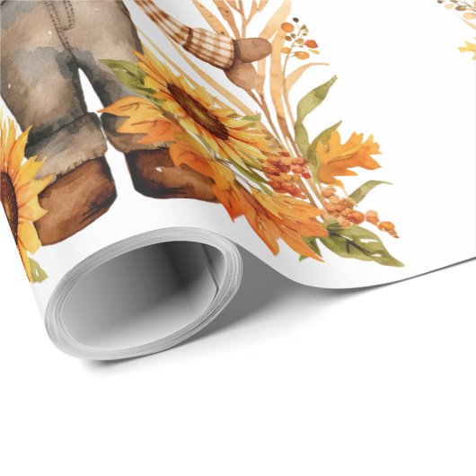 Herbstumpfpapier, Herbstspur und Fall Geschenkpapier (Rolleneckpunkt)