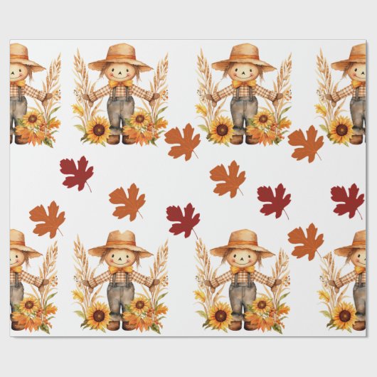 Herbstumpfpapier, Herbstspur und Fall Geschenkpapier (Flach)