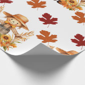 Herbstumpfpapier, Herbstspur und Fall Geschenkpapier (Ecke)