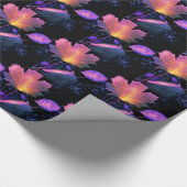 Herbstuntergang in Neon Geschenkpapier (Ecke)