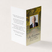 Herbstuntergang Lane-Beerdigungsgebet Visitenkarten (Vorderseite)