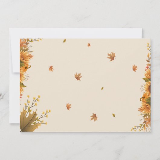 Herbstuntergänge Familienfest Foto Erntedank Abend Einladung (Rückseite)