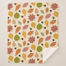 Herbstuntergänge mit Acorns in Terracotta braun Sherpadecke