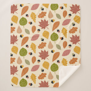 Herbstuntergänge mit Acorns in Terracotta braun Sherpadecke