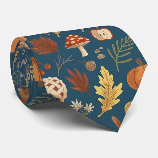 Herbstuntergänge mit einem Hauch von Erntedank Krawatte (Gerollt)