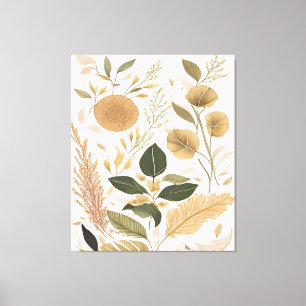 Herbstuntergänge und Blume Leinwanddruck