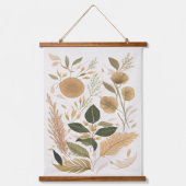 Herbstuntergänge und Blume Wandteppich Mit Holzrahmen (Vorderseite)