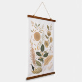 Herbstuntergänge und Blume Wandteppich Mit Holzrahmen (Gewinkelt)