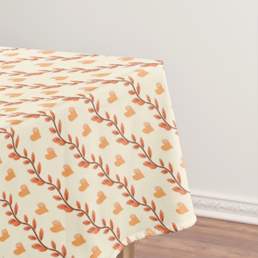 Herbstuntergänge und Herz Tischdecke (Beispiel)