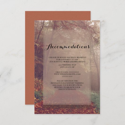 Herbstunterkünfte Begleitkarte (Vorne/Hinten)