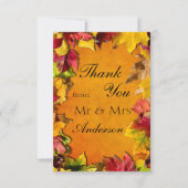 Herbstunterschiede 1 dankeskarte (Vorderseite)