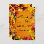 Herbstunterschiede 1 dankeskarte (Vorne/Hinten)