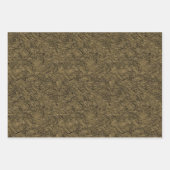 Herbstunterschiede im braunen Naturkunstmuster Geschenkpapier Set (Vorderseite)