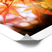 Herbstunterschiede im japanischen Holz Poster (Ecke)