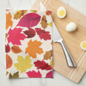 Herbstunterschiede in Herbstfarben Geschirrtuch (Viertel Falte)