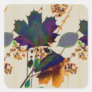 Herbstunterschiede in Royal Colors Quadratischer Aufkleber