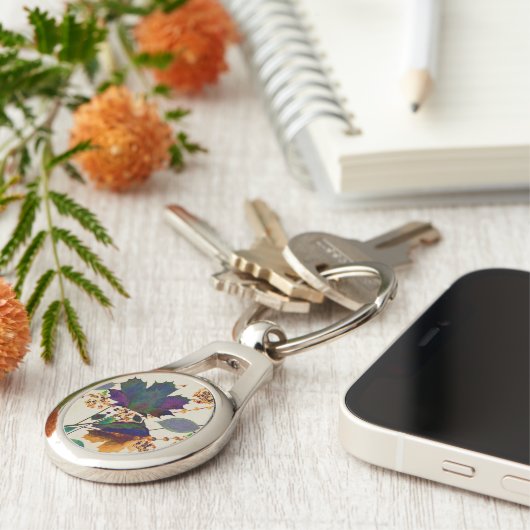 Herbstunterschiede in Royal Colors Schlüsselanhänger (Seite)