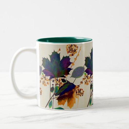 Herbstunterschiede in Royal Colors Zweifarbige Tasse (Links)